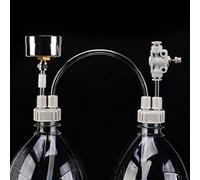 DONGKER Kit de sistema de generador de CO2 para acuario, kit de tapa de botella de calibre de válvula de tubo con manómetro para uso acuático de tanques plantados