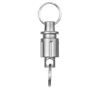 DONGKER Llavero de liberación rápida, llavero doble giratorio de titanio, llavero desmontable para llaves de coche, linternas, herramientas, gris, S
