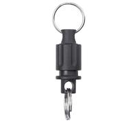 DONGKER Llavero de liberación rápida, llavero doble giratorio de titanio, llavero desmontable para llaves de coche, linternas, herramientas, Negro