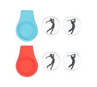 DONGKER Marcador de pelota de golf con clip magnético para sombrero, 2 piezas de clip de silicona + 4 rotuladores magnéticos para gorros de golf, regalos para guantes de golf, sombreros, bolsos
