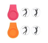 DONGKER Marcador de pelota de golf con clip magnético para sombrero, 2 piezas de clip de silicona + 4 rotuladores magnéticos para gorros de golf, regalos para guantes de golf, sombreros, bolsos
