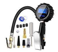 DONGKER Medidor de presión de neumáticos digital, 200 PSI, medidor de presión de neumáticos digital, medidor de llenado de neumáticos con pantalla LCD para coche, bicicleta, camión, motocicleta