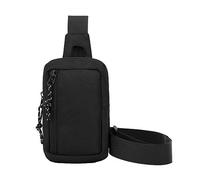 DONGKER Mochila cruzada deportiva, impermeable, bolsa de hombro para viajes, senderismo, deportes, camping, Negro