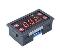 DONGKER Módulo de Retardo DC 5V-30V Temporizador con Pantalla LED Digital CC 12V 10A 0,1s-999 Mins