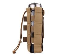 DONGKER Molle - Portabotellas táctico militar, 0,5-2,5 L, duradero, para camping, senderismo, ciclismo (bronceado)
