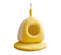 DONGKER Nido Colgante cálido para pájaros, Hamaca Invernal para jaulas, Cama para Loros con tapete y aro Colgante extraíble para Loros Grises africanos, periquitos y cotorras