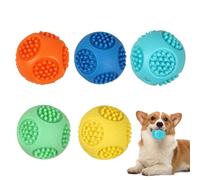 DONGKER Pelotas chirriantes para Perros, 5 Piezas de TPR para masticadores agresivos, Juguetes interactivos para Perros Grandes y medianos, para Limpiar los Dientes