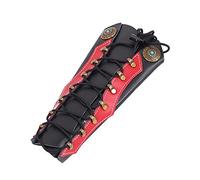 DONGKER Protectores de brazo para tiro con arco, protectores de antebrazo ajustables de cuero, pulsera de armadura medieval para caza y tiro