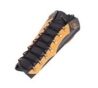 DONGKER Protectores de brazo para tiro con arco, protectores de antebrazo ajustables de cuero, pulsera medieval para caza y tiro