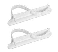 DONGKER Reglas de Arco para Pasteles, Regla de Arco para Fondant de 2 Piezas, Regla de Arco de plástico Ajustable para Pasteles de Fondant, Accesorios de repostería para Hornear y medir Pasteles