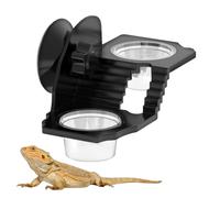 DONGKER Reptil de alimentación de reptiles, comedero colgante para gecko con cuenco de 1/2 pieza para lagarto, tortuga, escorpión, ciempiés, crestados