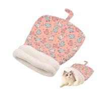 DONGKER Saco de Dormir para Gatos, Cama Suave y esponjosa, Resistente al Viento y al Invierno, para Mascotas pequeñas, Perros y Gatos de Interior de hasta 10 kg