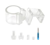 DONGKER Soporte de tubo suave para acuario, cierre de tubería extraíble con tornillos para tubos de entrada de tanque de acuario de 12 a 16 mm de diámetro exterior