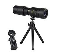 DONGKER Telescopio monocular Zoom, 10-300x40 monoculares de bolsillo BAK4 prisma telescopio con trípode soporte para teléfono móvil para adultos, niños, observación de aves, camping, viajes