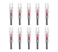 DONGKER Tiro el arco arco coca, 10 piezas cocas iluminadas automáticamente para barras de flechas de 6,2 mm de diámetro para caza tiro