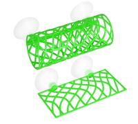 DONGKER Túnel decorativo para acuario, 2 piezas, túnel de Betta, túnel hueco Betta, Hammock Bed Tunnel con ventosa para acuarios