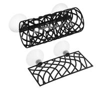 DONGKER Túnel decorativo para acuario, 2 piezas, túnel de Betta, túnel hueco Betta, Hammock Bed Tunnel con ventosa para acuarios