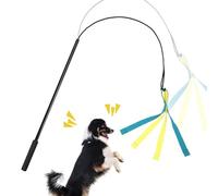 DONGKER Varita extensible para perros, juguete interactivo para perros con mango de esponja antideslizante para perros pequeños, medianos y grandes