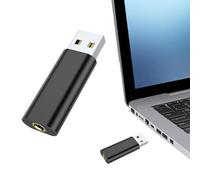 Dongle de audio USB - Módulo de sonido sin controlador, tarjeta de señal compacta | Dispositivos portátiles de fácil conexión, llamadas, escucha de auriculares, videoconferencia, comentarios de