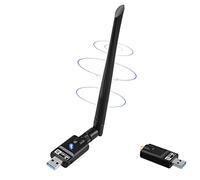 Dongle WiFi de 1300 Mbps, adaptador WiFi con transmisor Bluetooth 5.0, receptor 802.11 CA, doble banda, 5 GHz/2.4 GHz, USB 3.0 de alta ganancia, adaptador inalámbrico de red de computadora, compatible