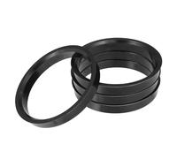 DONGLING Centradores De Llantas 4 Uds 74,1-54,1/56,1/57,1/63,4/64,1/65,1/66,6/67,1/70,3/71,5/72,6mm Anillos céntricos de Cubo Rueda plástico Negro llanta Coche(74.1-56.1mm-4PCS)