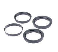 DONGLING Centradores De Llantas 4 Uds. De Anillos céntricos de Cubo Rueda plástico for Coche, Orificio Central 73,1-57,1 66,6-57,1-60,1-66,6 67,1-56,1-54, Negro(A2)