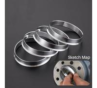 DONGLING Centradores De Llantas 4 Uds Orificio de Rueda Accesorios neumáticos automóviles(73.1-66.1mm)