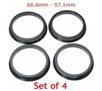 DONGLING Centradores De Llantas 8 o 4 Uds Anillos céntricos de Cubo Rueda Coche Collar Central 66,6-57,1mm Accesorios for neumáticos(4pcs)