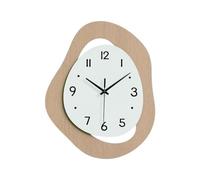 DONGLING Reloj De Pared Modern Creative Digital Wall Clock Twisted Irregular Shape Room Living Home Personality Decoration(Khaki)