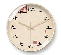 DONGLING Reloj De Pared Personality Art Wall Clock Classical Retro Teahouse Study House Creative Decoration Household Decorative Mute(B-Gold Frame,8 Inch-(20cm))