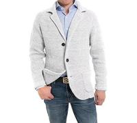 DONGPAO Cárdigan para Hombre Suéter con Cuello Chal Chaqueta Blazer De Punto Slim Fit Abrigo Deportivo Vintage Smart Business Blazer Casual con Botones Suéter De Punto Chaquetas con Bolsillos Pr