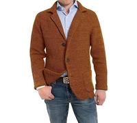 DONGPAO Chaqueta Tipo Cárdigan para Hombre, Chaqueta Tipo Blazer De Punto con Cuello Chal, Abrigo Deportivo Ajustado, Chaqueta De Negocios Elegante Vintage, Suéter De Punto Informal con Botones,