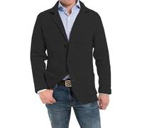 DONGPAO Chaqueta Tipo Cárdigan para Hombre, Chaqueta Tipo Blazer De Punto con Cuello Chal, Abrigo Deportivo Ajustado, Chaqueta De Negocios Inteligente Vintage, Suéter De Punto Informal con Botone
