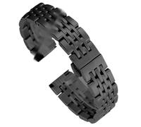 dongriuk Adecuado Para Tissot Le Locle T41, Correa De Reloj Plana De Siete Cuentas De Acero Inoxidable Sólido Con Hebilla De Mariposa, Repuesto De Correas De Reloj(Black,18mm)
