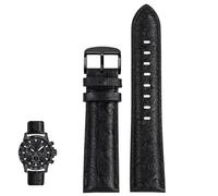 dongriuk Cadena de cuero para reloj Hamilton H32705581 Jazzmaster Khaki Aviation Field. Correa de reloj.(Blackbb1,22mm)