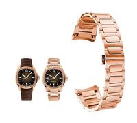 dongriuk Correa de acero inoxidable para reloj Mido Multifort TV Series M049526A M049, correa de reloj para hombre con interfaz curva, tira de acero(Rosegold)