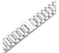 dongriuk Correa de acero para reloj Hamilton Khaki Jazz Eternal Field, cadena con cierre de mariposa.(Silver,24mm)