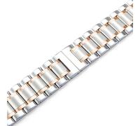 dongriuk Correa de acero para reloj Hamilton Khaki Jazz Eternal Field, cadena con cierre de mariposa.(Silver rose glod,21mm)
