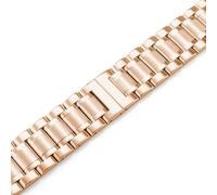 dongriuk Correa de acero para reloj Hamilton Khaki Jazz Eternal Field, cadena con cierre de mariposa.(Rose gold,14mm)