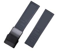 dongriuk Correa de caucho fluorado para Breitling Avenger Colt Superocean Challenger(Black matte black)