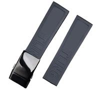 dongriuk Correa de caucho fluorado para Breitling Avenger Colt Superocean Challenger(Black shiny black)