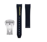 dongriuk Correa de caucho fluorado para Omega Seamaster 600 Dark Side of the Moon Speedmaster 57 Aqua Terra 150 Moonwatch Racing Chronograph Watchband(Yellows2,20-18mm)