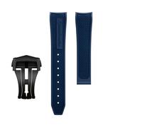 dongriuk Correa de caucho fluorado para Omega Seamaster 600 Dark Side of the Moon Speedmaster 57 Aqua Terra 150 Moonwatch Racing Chronograph Watchband(Blueb1,19-18mm)