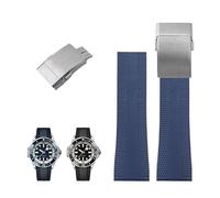 dongriuk Correa de caucho para Breitling Aerospace Chronograph Super Ocean Heritage y Pilot (esfera de 46 mm)(Blues2,24mm)