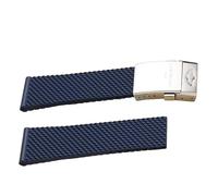 dongriuk Correa de caucho para Breitling Avenger Super Ocean Heritage Blackbird Reconnaissance Aircraft(Blue glossy silver,22mm)