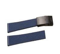 dongriuk Correa de caucho para Breitling Avenger Super Ocean Heritage Blackbird Reconnaissance Aircraft(Blue matte black,24mm)