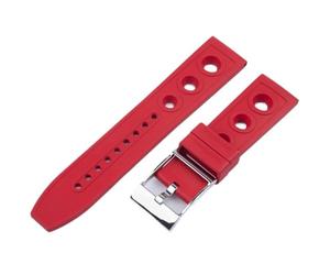 dongriuk Correa de caucho para Breitling Avenger Superocean Challenger Blackbird Reconnaissance(Red)