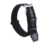 dongriuk Correa de cuero de nailon para reloj deportivo de mujer y hombre, pulsera suave para Hamilton Khaki Field(Clasp A-black,20mm)