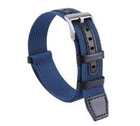 dongriuk Correa de cuero de nailon para reloj deportivo de mujer y hombre, pulsera suave para Hamilton Khaki Field(Clasp A-blue,20mm)