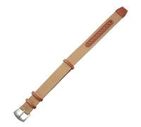 dongriuk Correa de cuero de nailon para reloj deportivo de mujer y hombre, pulsera suave para Hamilton Khaki Field(Brown-silver,22mm)